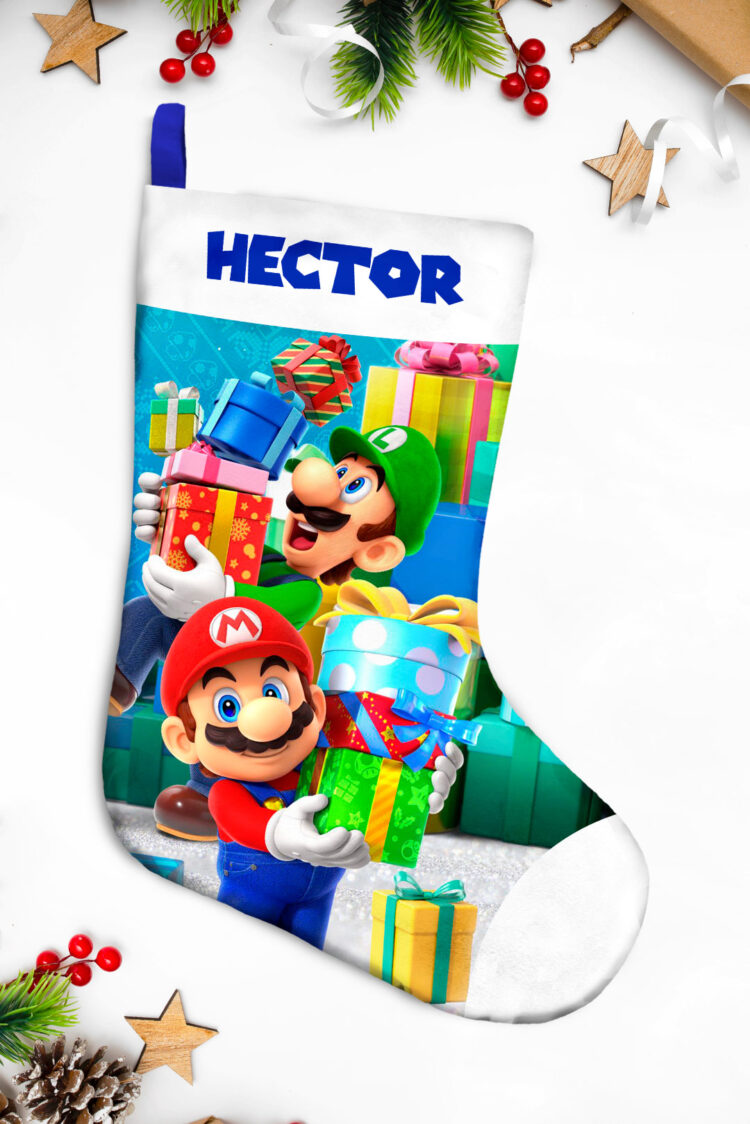 bota navideña personalizada especial super mario